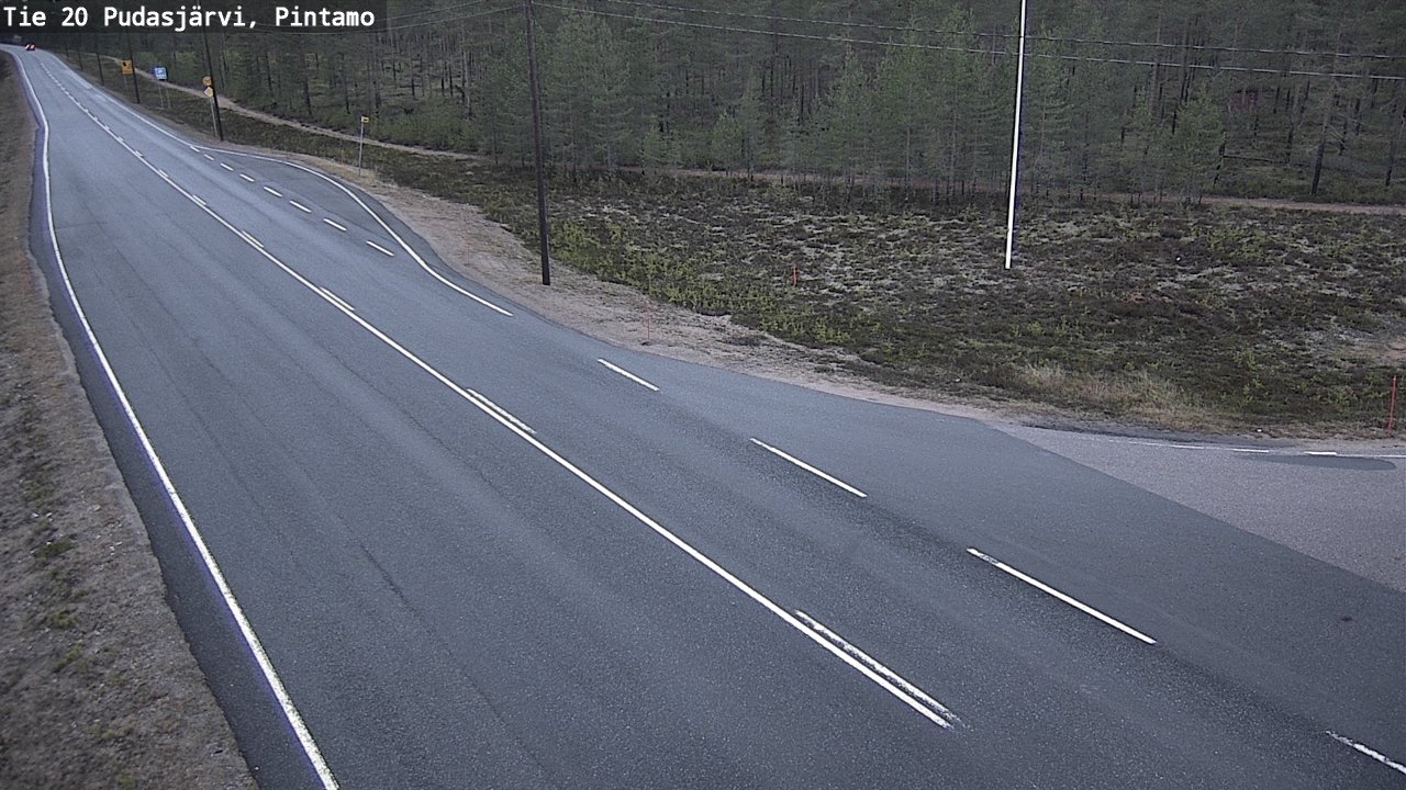 Kelikamerat Kuva Tie 20 Pudasjärvi, Pintamo, Pudasjärvi, Pohjois-Pohjanmaa