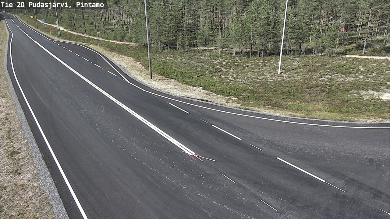 Kelikamerat Kuva Tie 20 Pudasjärvi, Pintamo, Pudasjärvi, Pohjois-Pohjanmaa