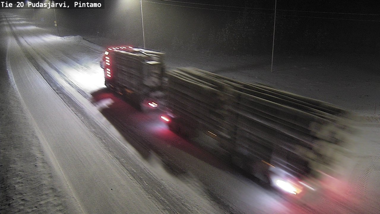 Weather Camera Image Väg 20 Pudasjärvi, Pintamo, Pudasjärvi, Pohjois-Pohjanmaa