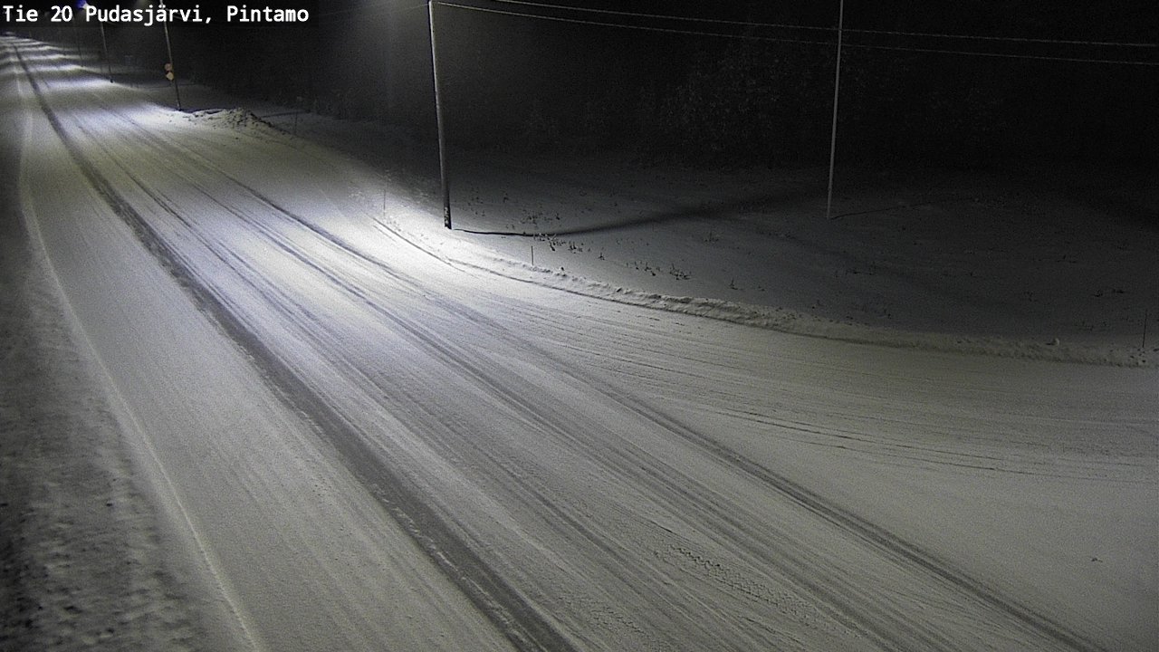Weather Camera Image Väg 20 Pudasjärvi, Pintamo, Pudasjärvi, Pohjois-Pohjanmaa