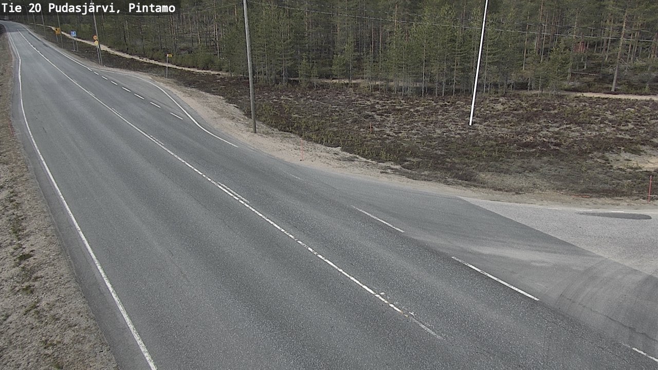 Kelikamerat Kuva Tie 20 Pudasjärvi, Pintamo, Pudasjärvi, Pohjois-Pohjanmaa