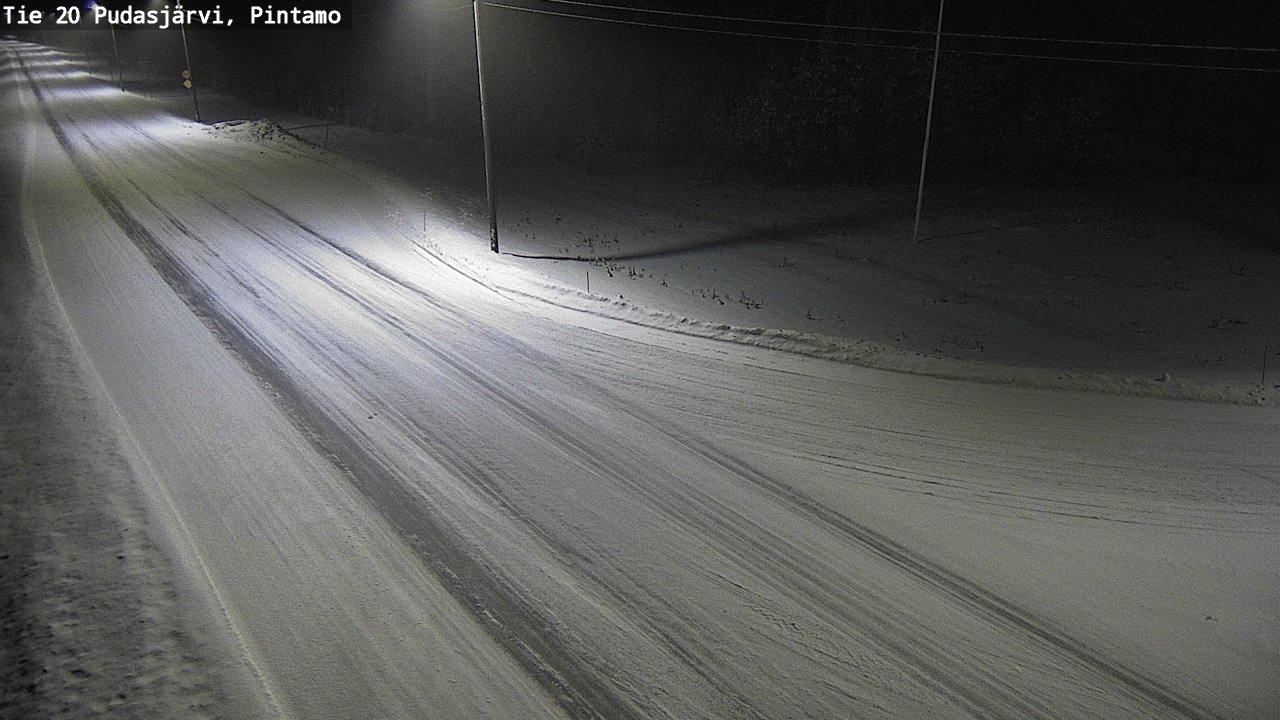 Weather Camera Image Väg 20 Pudasjärvi, Pintamo, Pudasjärvi, Pohjois-Pohjanmaa