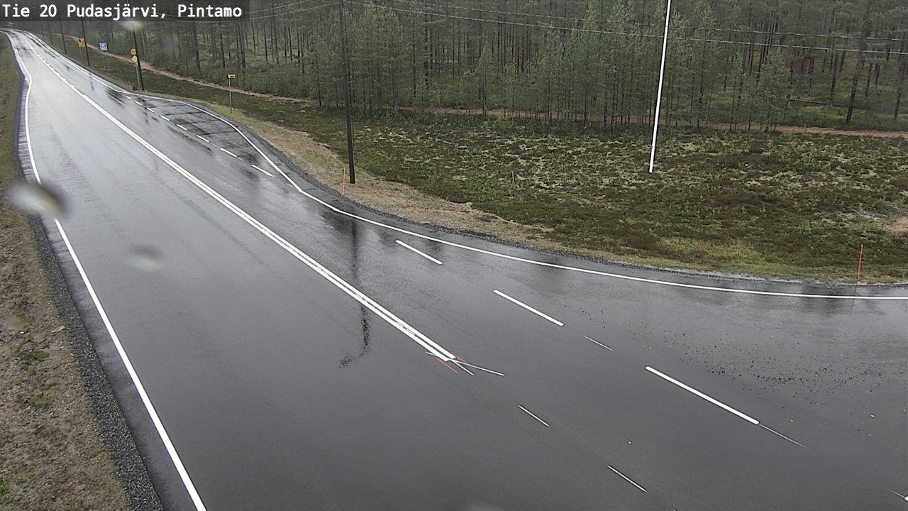 Weather Camera Image Väg 20 Pudasjärvi, Pintamo, Pudasjärvi, Pohjois-Pohjanmaa