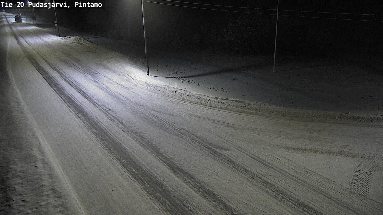 Weather Camera Image Väg 20 Pudasjärvi, Pintamo, Pudasjärvi, Pohjois-Pohjanmaa