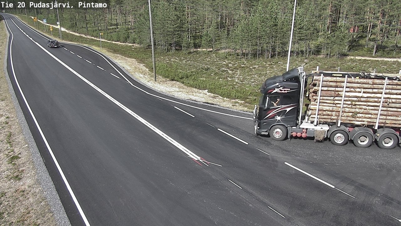 Weather Camera Image Väg 20 Pudasjärvi, Pintamo, Pudasjärvi, Pohjois-Pohjanmaa