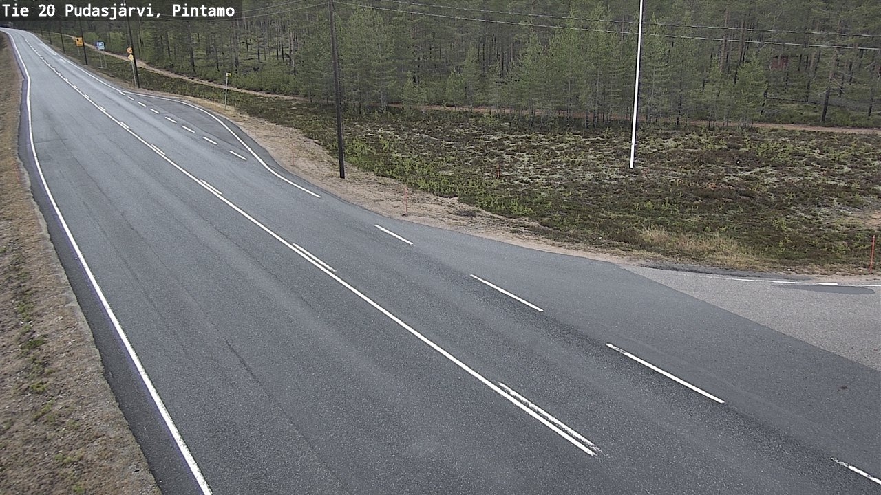 Kelikamerat Kuva Tie 20 Pudasjärvi, Pintamo, Pudasjärvi, Pohjois-Pohjanmaa