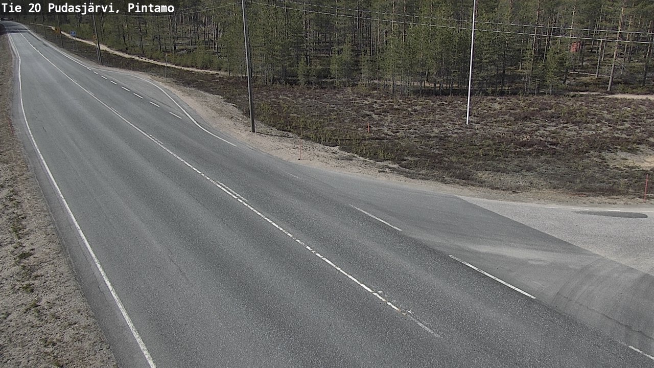 Kelikamerat Kuva Tie 20 Pudasjärvi, Pintamo, Pudasjärvi, Pohjois-Pohjanmaa