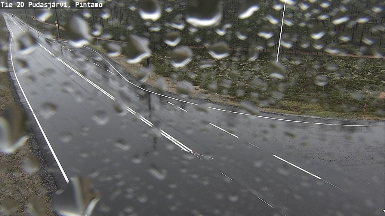 Weather Camera Image Väg 20 Pudasjärvi, Pintamo, Pudasjärvi, Pohjois-Pohjanmaa