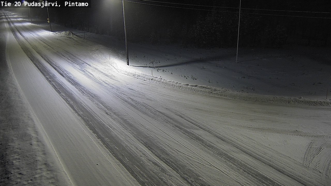 Weather Camera Image Väg 20 Pudasjärvi, Pintamo, Pudasjärvi, Pohjois-Pohjanmaa