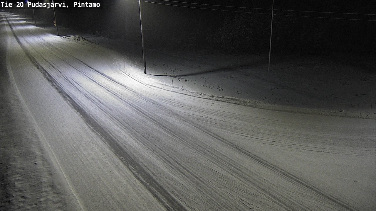 Weather Camera Image Väg 20 Pudasjärvi, Pintamo, Pudasjärvi, Pohjois-Pohjanmaa