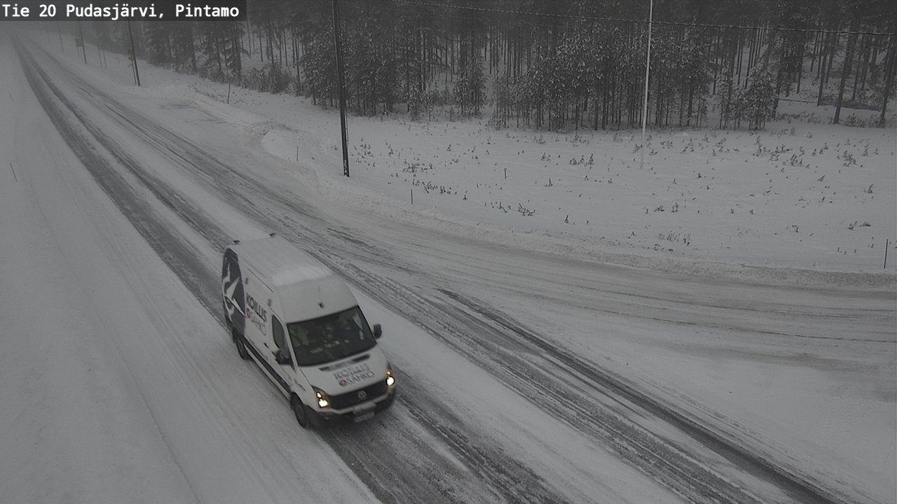Weather Camera Image Väg 20 Pudasjärvi, Pintamo, Pudasjärvi, Pohjois-Pohjanmaa