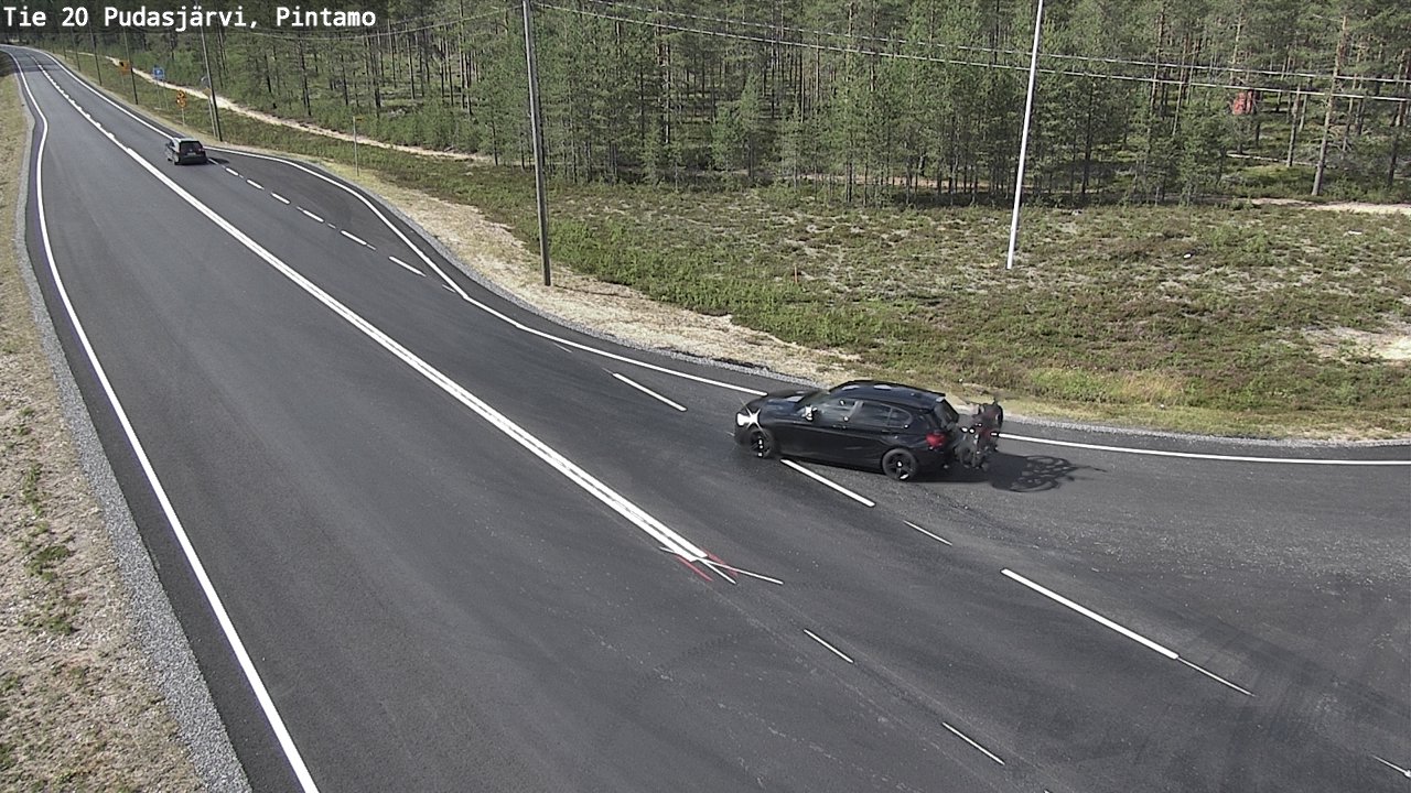 Weather Camera Image Road 20 Pudasjärvi, Pintamo, Pudasjärvi, Pohjois-Pohjanmaa