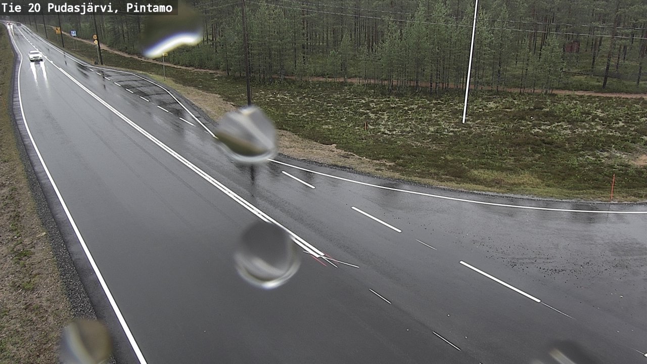 Weather Camera Image Väg 20 Pudasjärvi, Pintamo, Pudasjärvi, Pohjois-Pohjanmaa