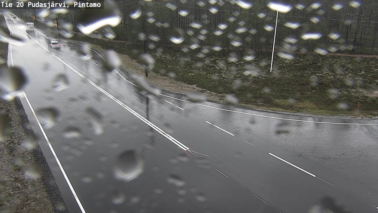 Weather Camera Image Väg 20 Pudasjärvi, Pintamo, Pudasjärvi, Pohjois-Pohjanmaa