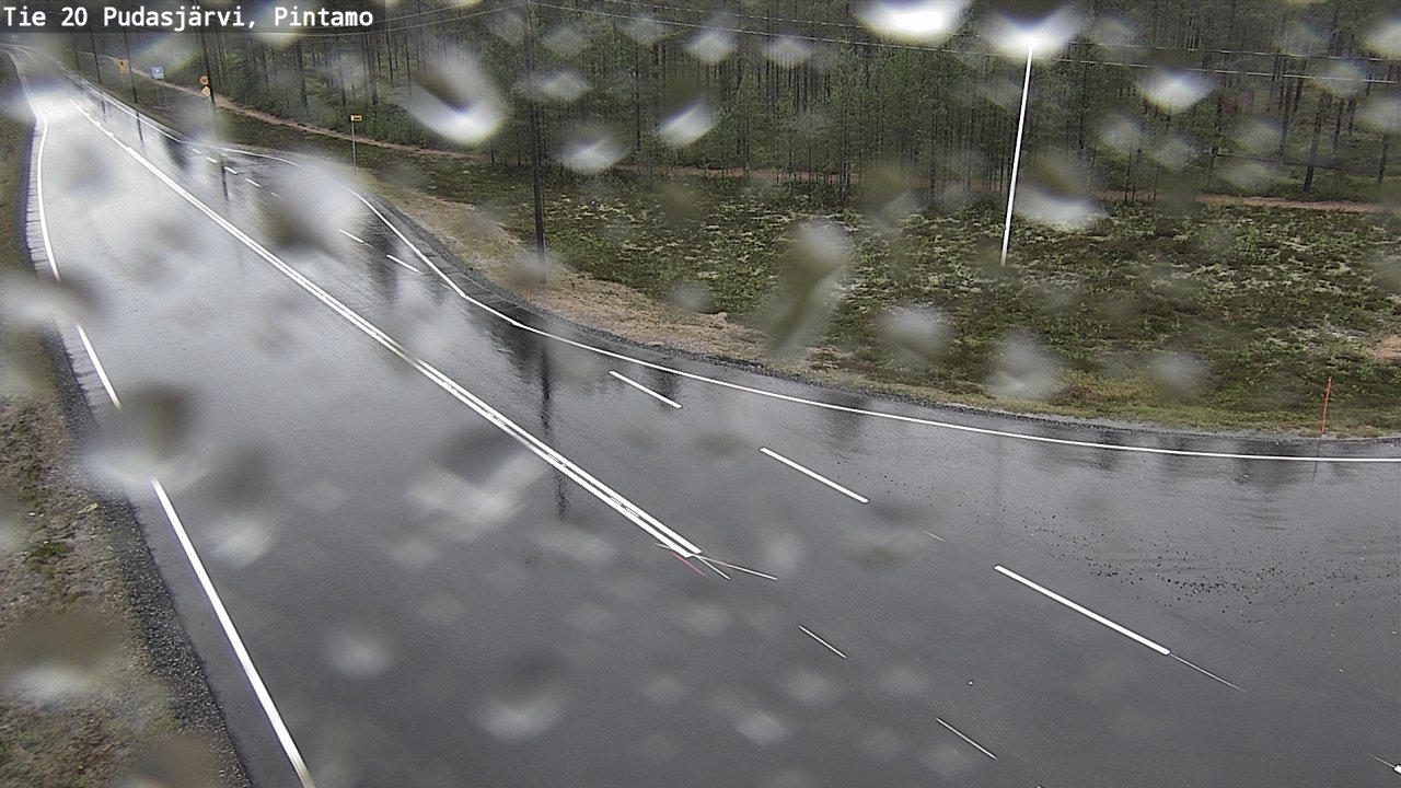 Weather Camera Image Väg 20 Pudasjärvi, Pintamo, Pudasjärvi, Pohjois-Pohjanmaa