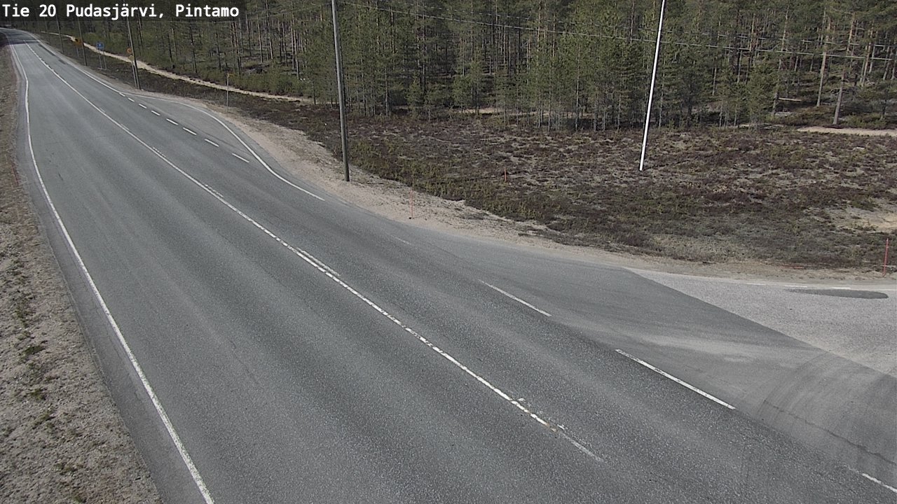 Kelikamerat Kuva Tie 20 Pudasjärvi, Pintamo, Pudasjärvi, Pohjois-Pohjanmaa
