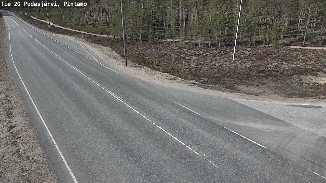 Kelikamerat Kuva Tie 20 Pudasjärvi, Pintamo, Pudasjärvi, Pohjois-Pohjanmaa