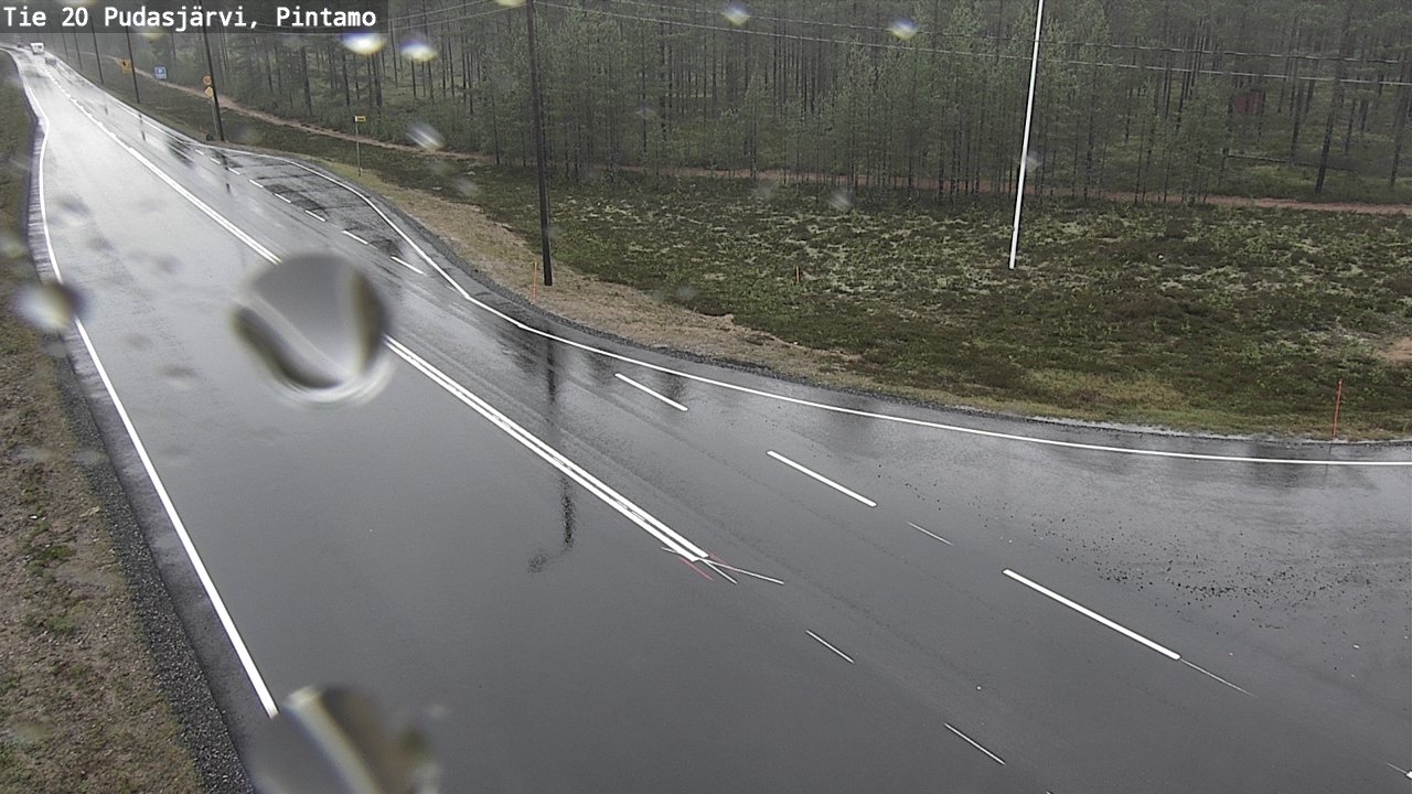 Weather Camera Image Väg 20 Pudasjärvi, Pintamo, Pudasjärvi, Pohjois-Pohjanmaa