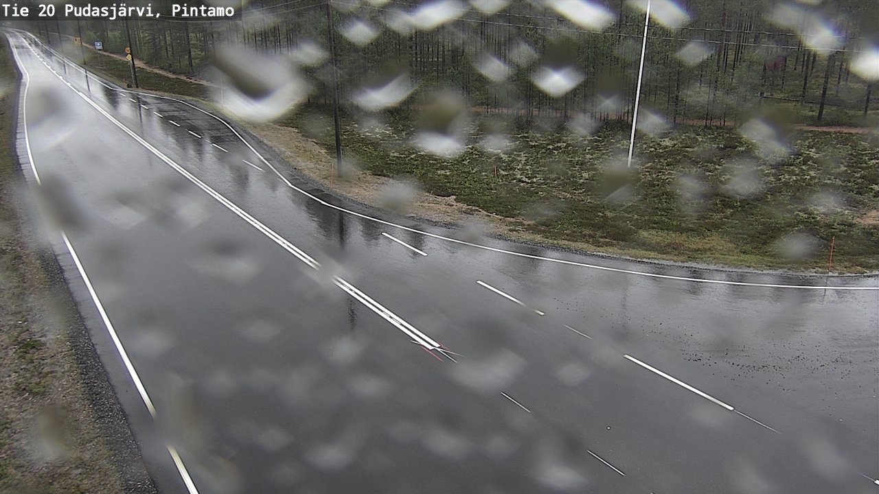 Weather Camera Image Väg 20 Pudasjärvi, Pintamo, Pudasjärvi, Pohjois-Pohjanmaa