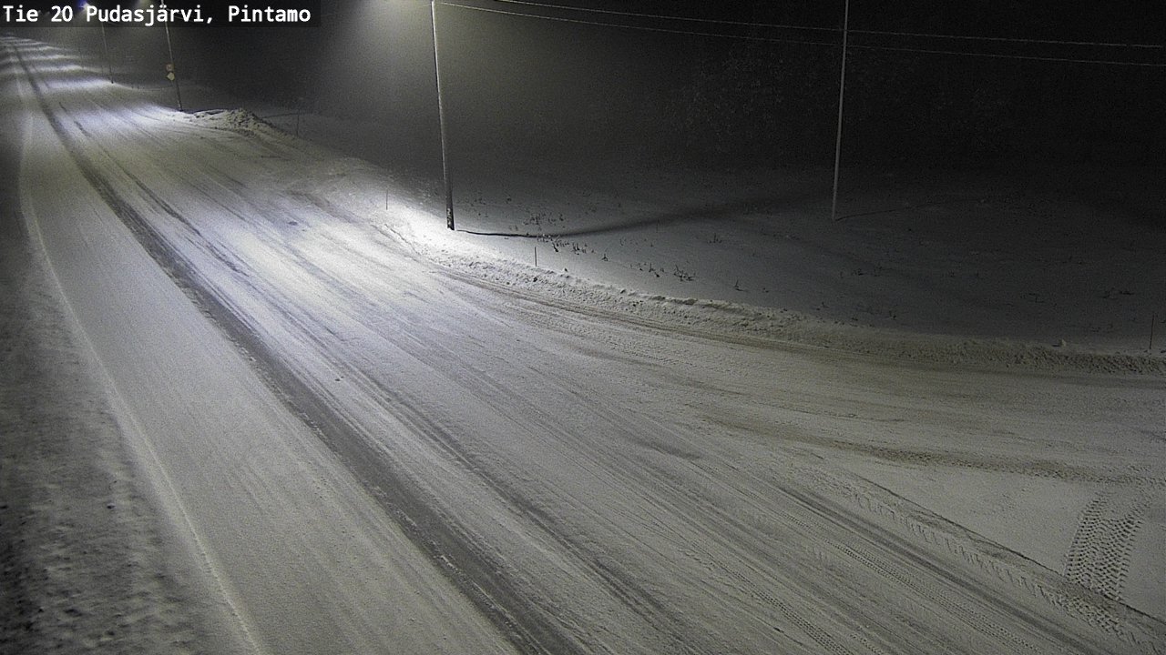 Weather Camera Image Väg 20 Pudasjärvi, Pintamo, Pudasjärvi, Pohjois-Pohjanmaa