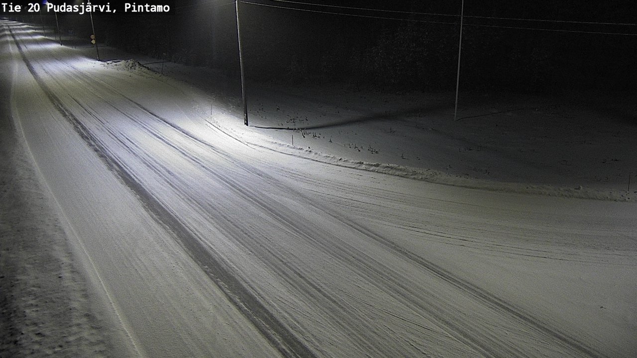Weather Camera Image Väg 20 Pudasjärvi, Pintamo, Pudasjärvi, Pohjois-Pohjanmaa