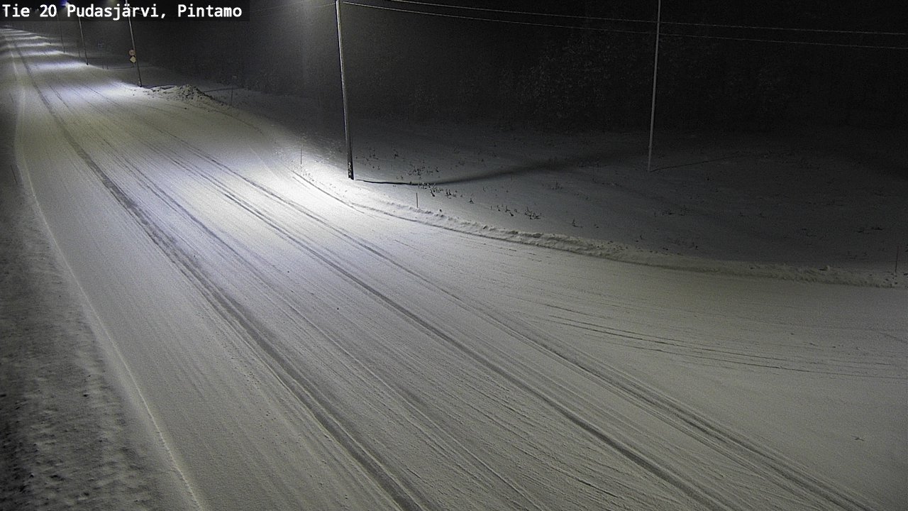 Weather Camera Image Väg 20 Pudasjärvi, Pintamo, Pudasjärvi, Pohjois-Pohjanmaa