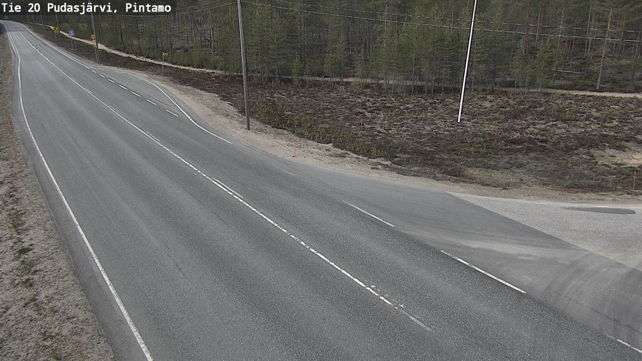 Kelikamerat Kuva Tie 20 Pudasjärvi, Pintamo, Pudasjärvi, Pohjois-Pohjanmaa