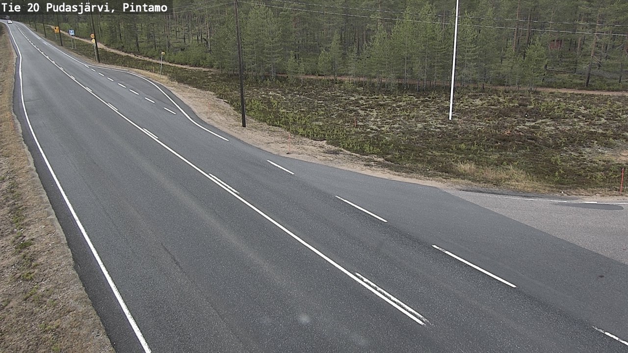 Kelikamerat Kuva Tie 20 Pudasjärvi, Pintamo, Pudasjärvi, Pohjois-Pohjanmaa