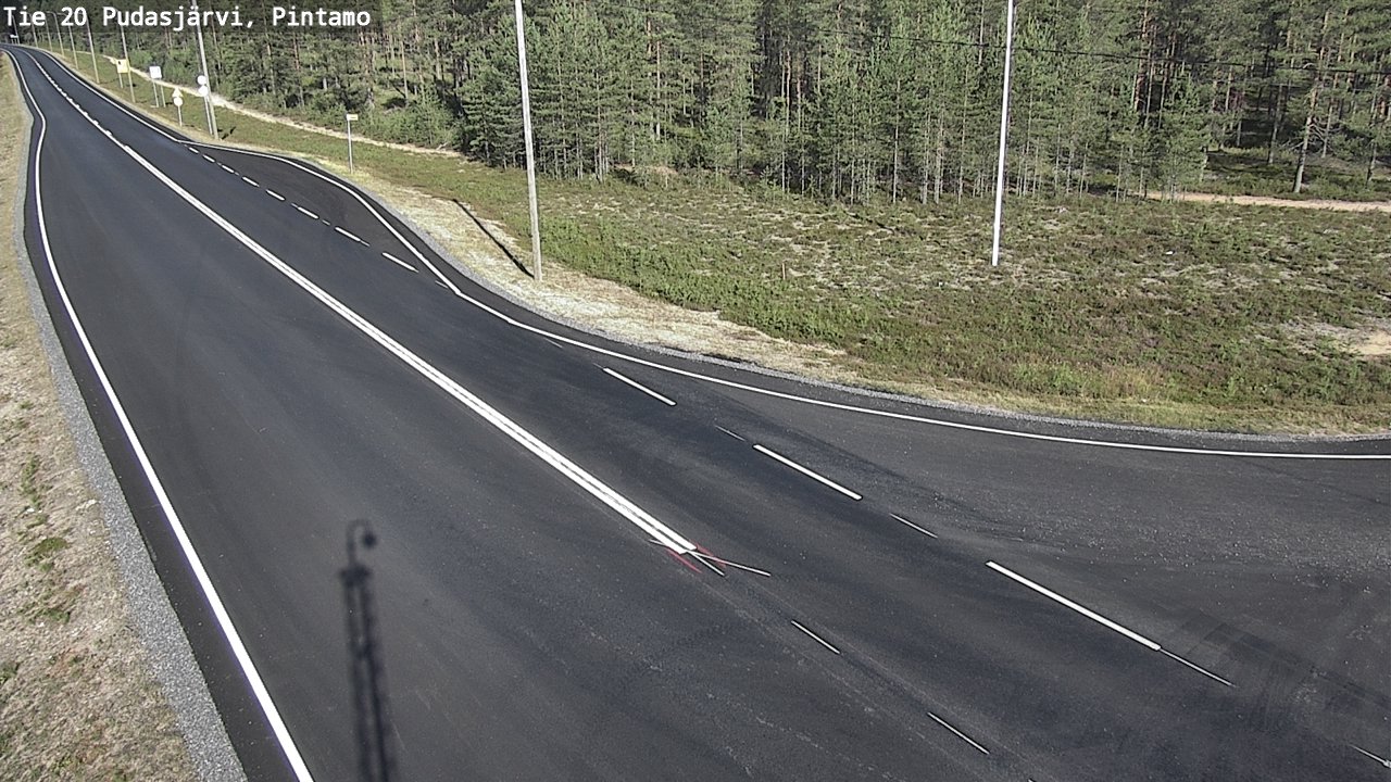 Weather Camera Image Väg 20 Pudasjärvi, Pintamo, Pudasjärvi, Pohjois-Pohjanmaa