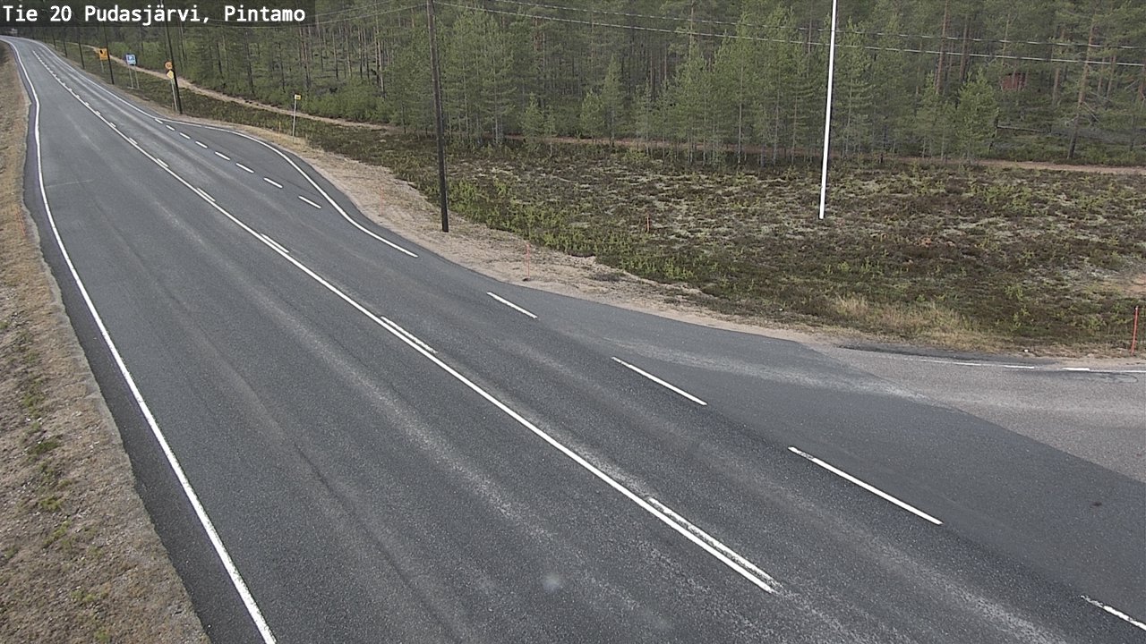Kelikamerat Kuva Tie 20 Pudasjärvi, Pintamo, Pudasjärvi, Pohjois-Pohjanmaa