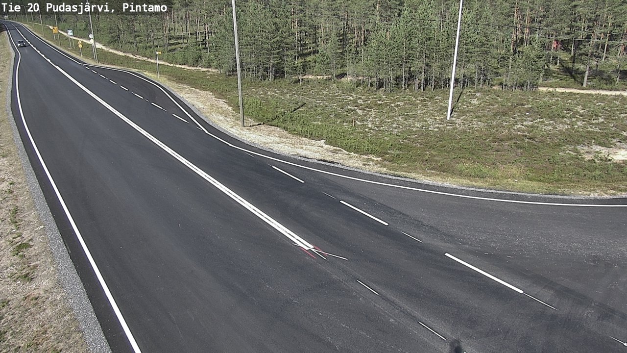 Weather Camera Image Väg 20 Pudasjärvi, Pintamo, Pudasjärvi, Pohjois-Pohjanmaa