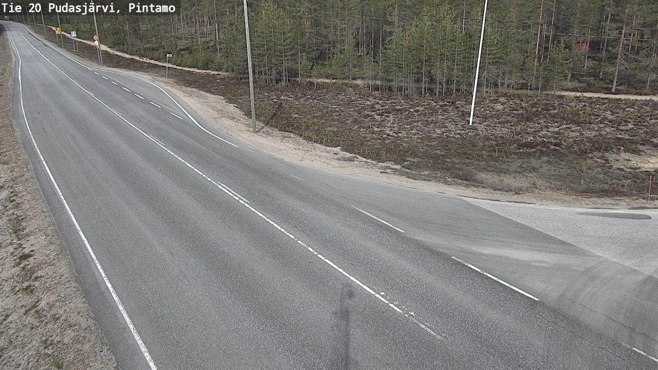 Kelikamerat Kuva Tie 20 Pudasjärvi, Pintamo, Pudasjärvi, Pohjois-Pohjanmaa