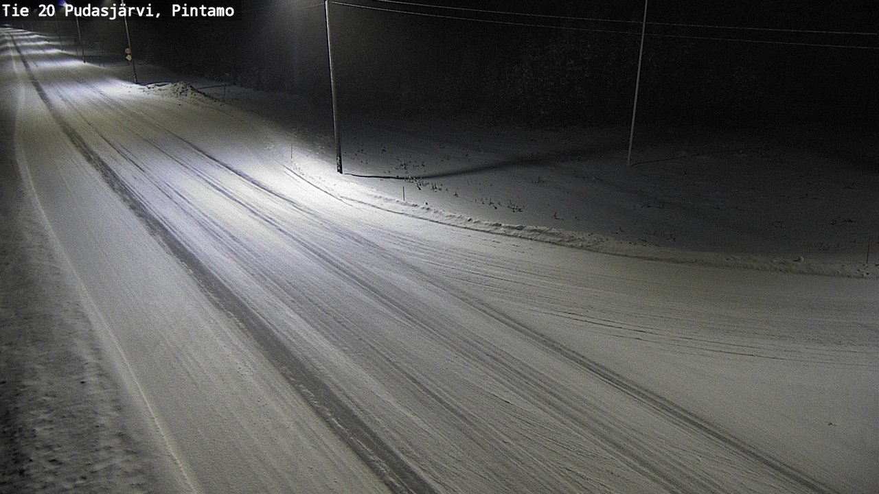 Weather Camera Image Väg 20 Pudasjärvi, Pintamo, Pudasjärvi, Pohjois-Pohjanmaa