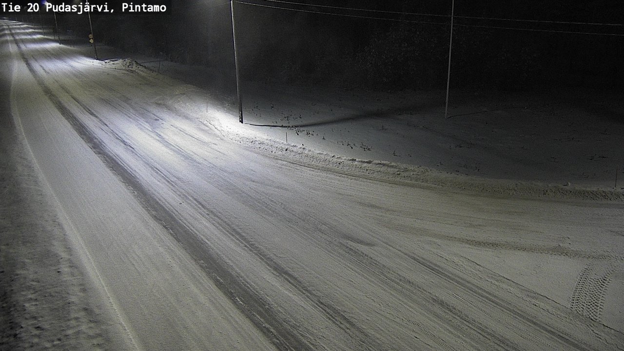 Weather Camera Image Väg 20 Pudasjärvi, Pintamo, Pudasjärvi, Pohjois-Pohjanmaa