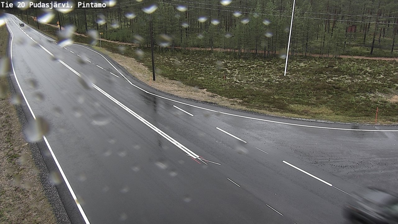 Weather Camera Image Väg 20 Pudasjärvi, Pintamo, Pudasjärvi, Pohjois-Pohjanmaa