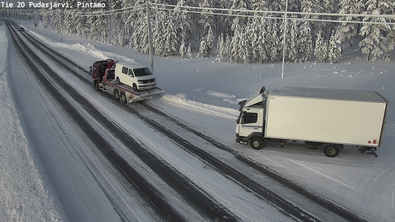 Weather Camera Image Väg 20 Pudasjärvi, Pintamo, Pudasjärvi, Pohjois-Pohjanmaa