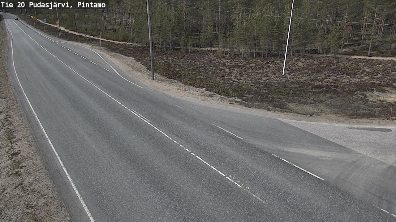 Kelikamerat Kuva Tie 20 Pudasjärvi, Pintamo, Pudasjärvi, Pohjois-Pohjanmaa