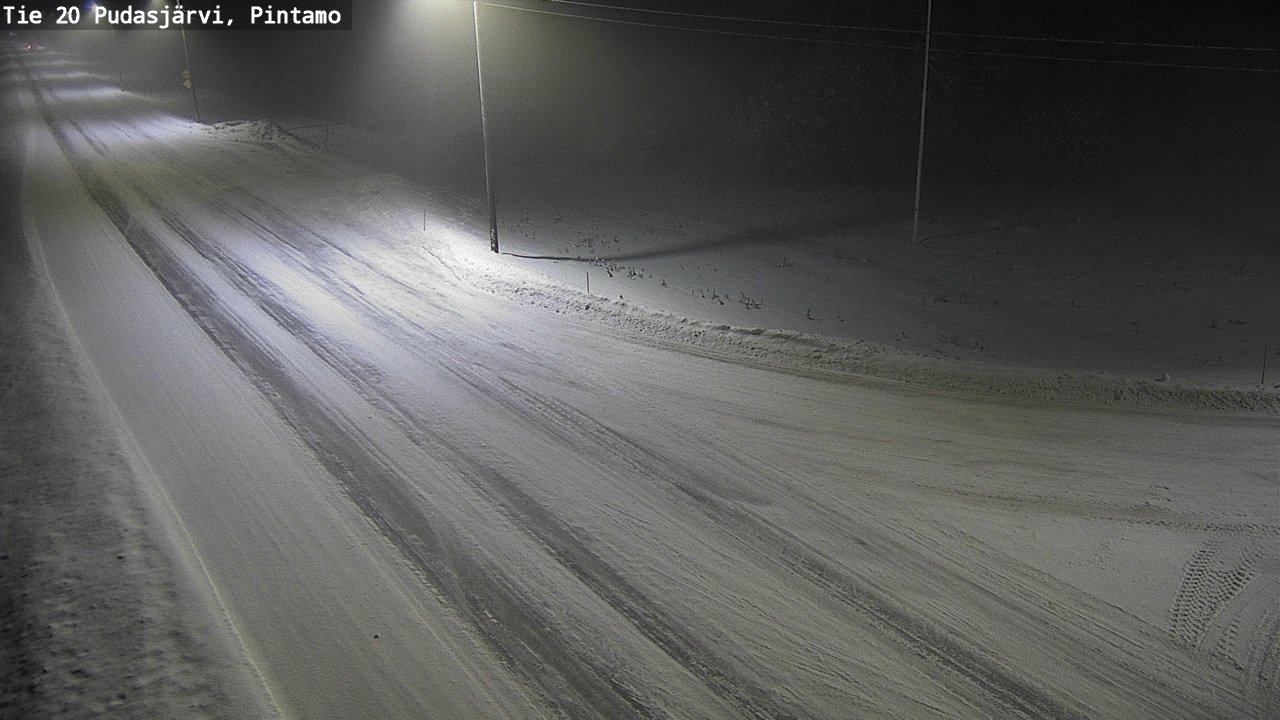 Weather Camera Image Väg 20 Pudasjärvi, Pintamo, Pudasjärvi, Pohjois-Pohjanmaa