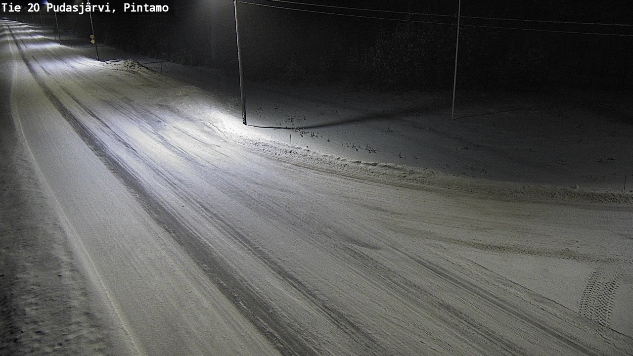 Weather Camera Image Väg 20 Pudasjärvi, Pintamo, Pudasjärvi, Pohjois-Pohjanmaa