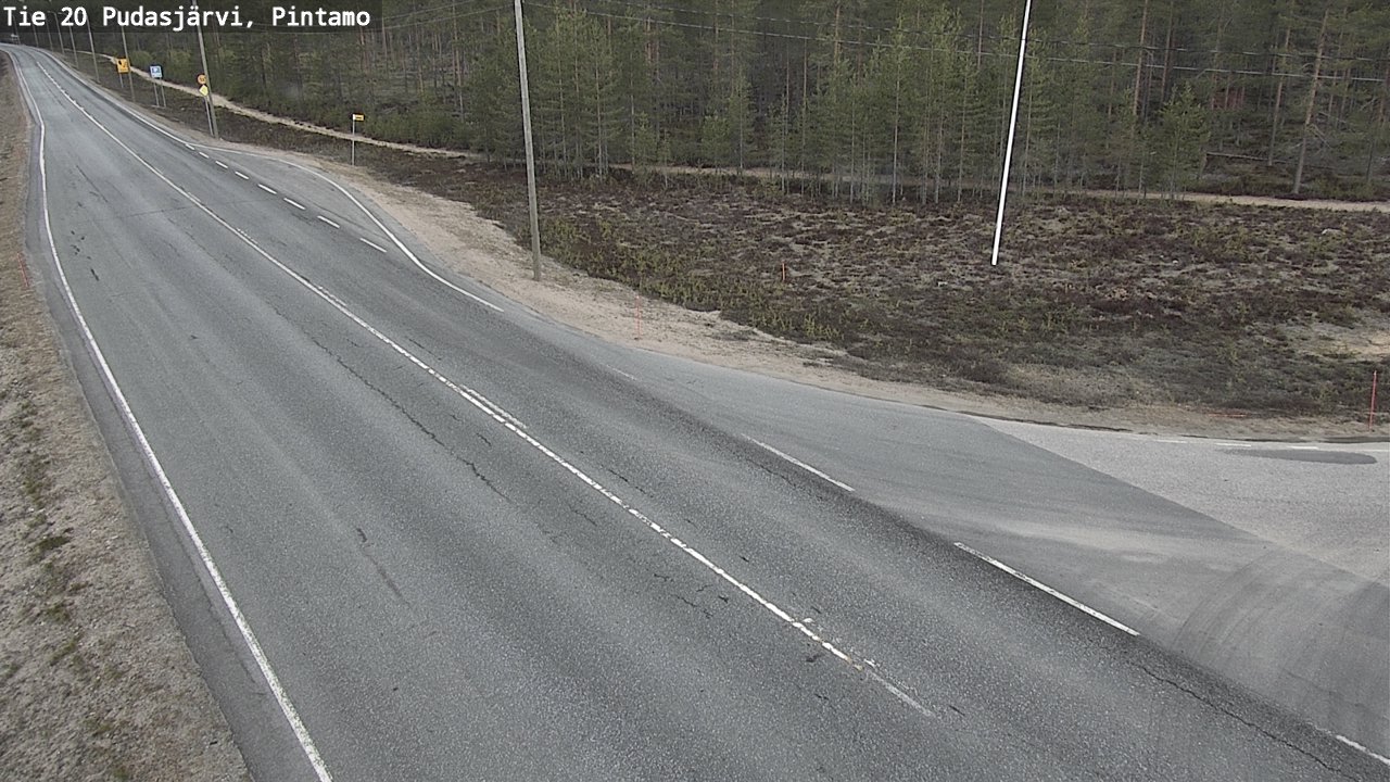 Kelikamerat Kuva Tie 20 Pudasjärvi, Pintamo, Pudasjärvi, Pohjois-Pohjanmaa