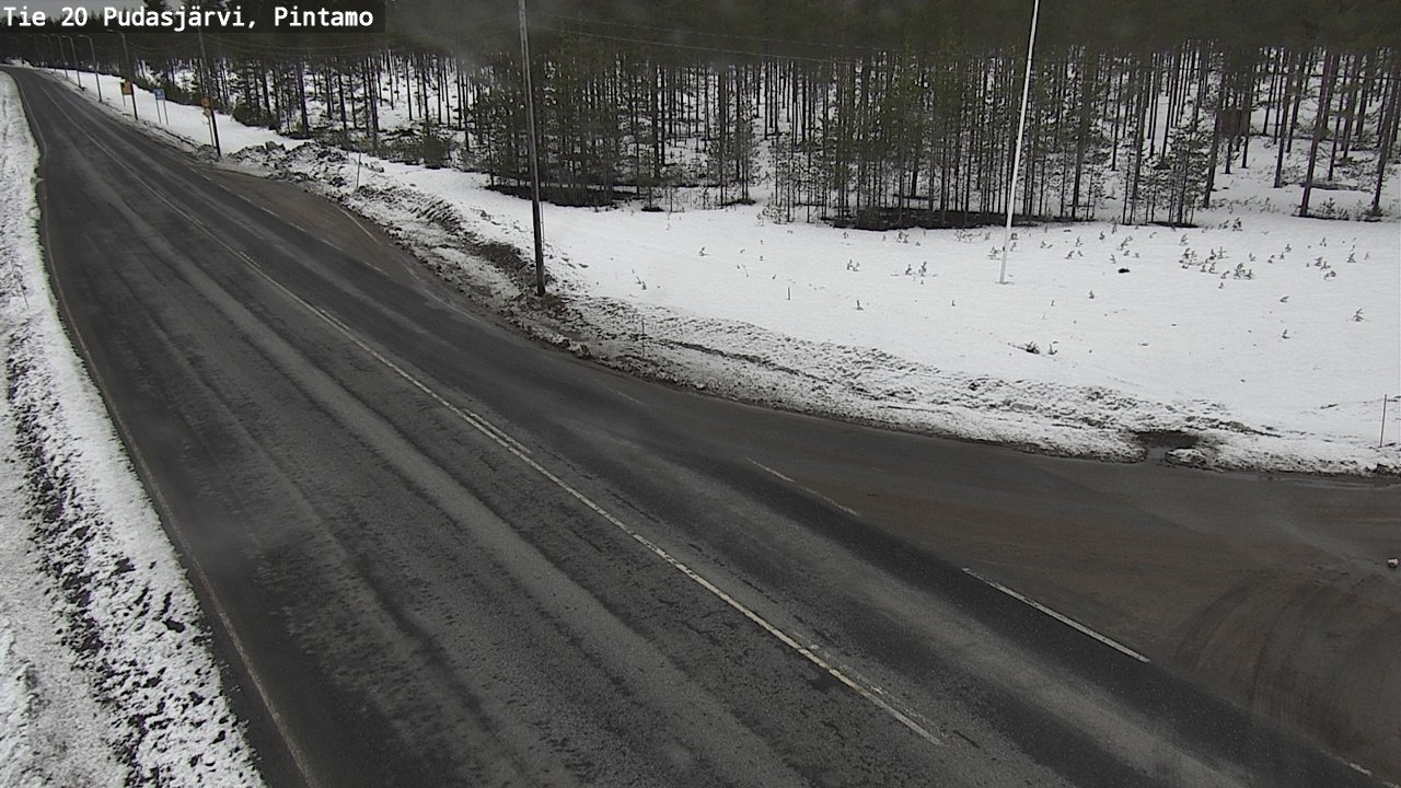 Weather Camera Image Väg 20 Pudasjärvi, Pintamo, Pudasjärvi, Pohjois-Pohjanmaa