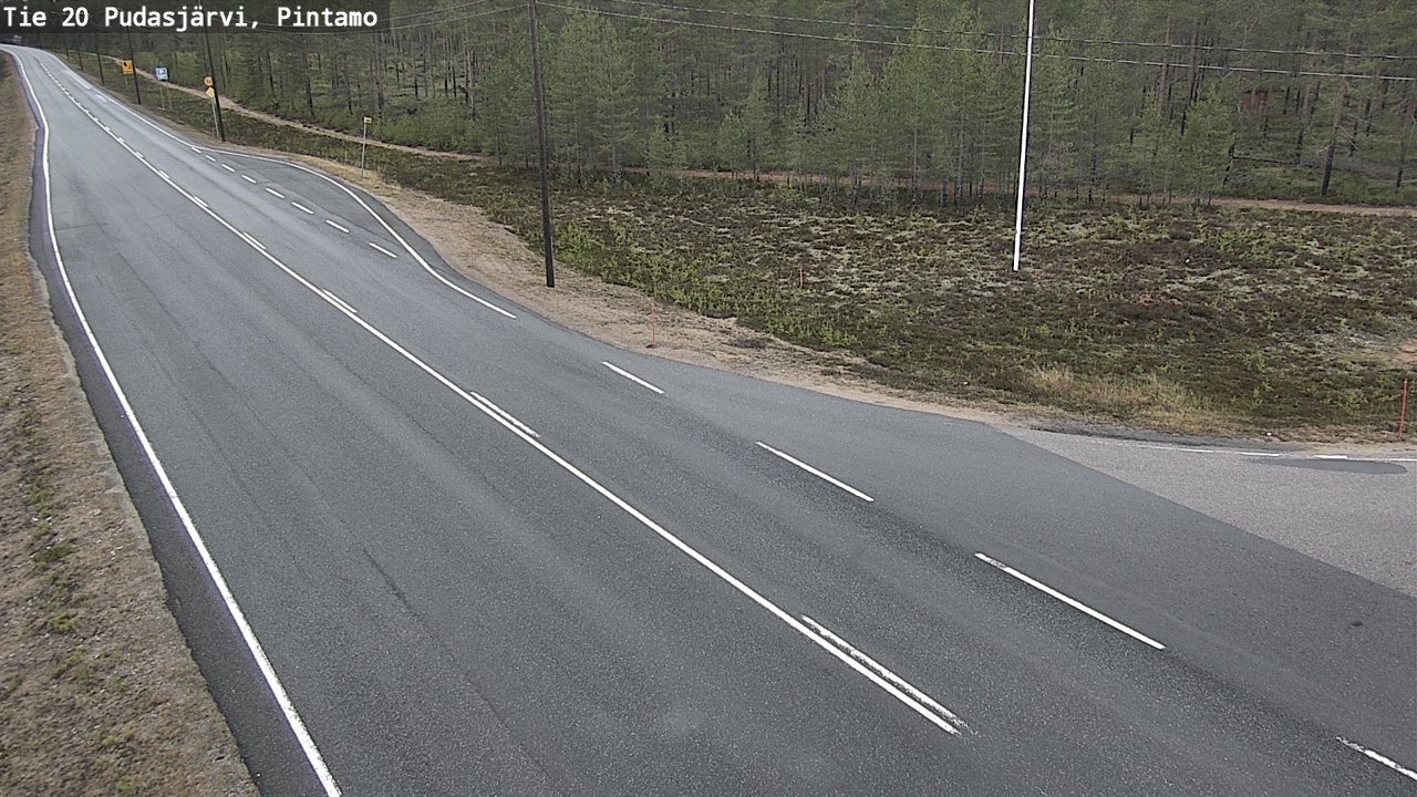 Kelikamerat Kuva Tie 20 Pudasjärvi, Pintamo, Pudasjärvi, Pohjois-Pohjanmaa
