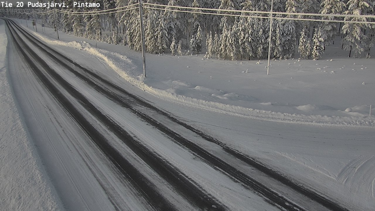 Weather Camera Image Väg 20 Pudasjärvi, Pintamo, Pudasjärvi, Pohjois-Pohjanmaa