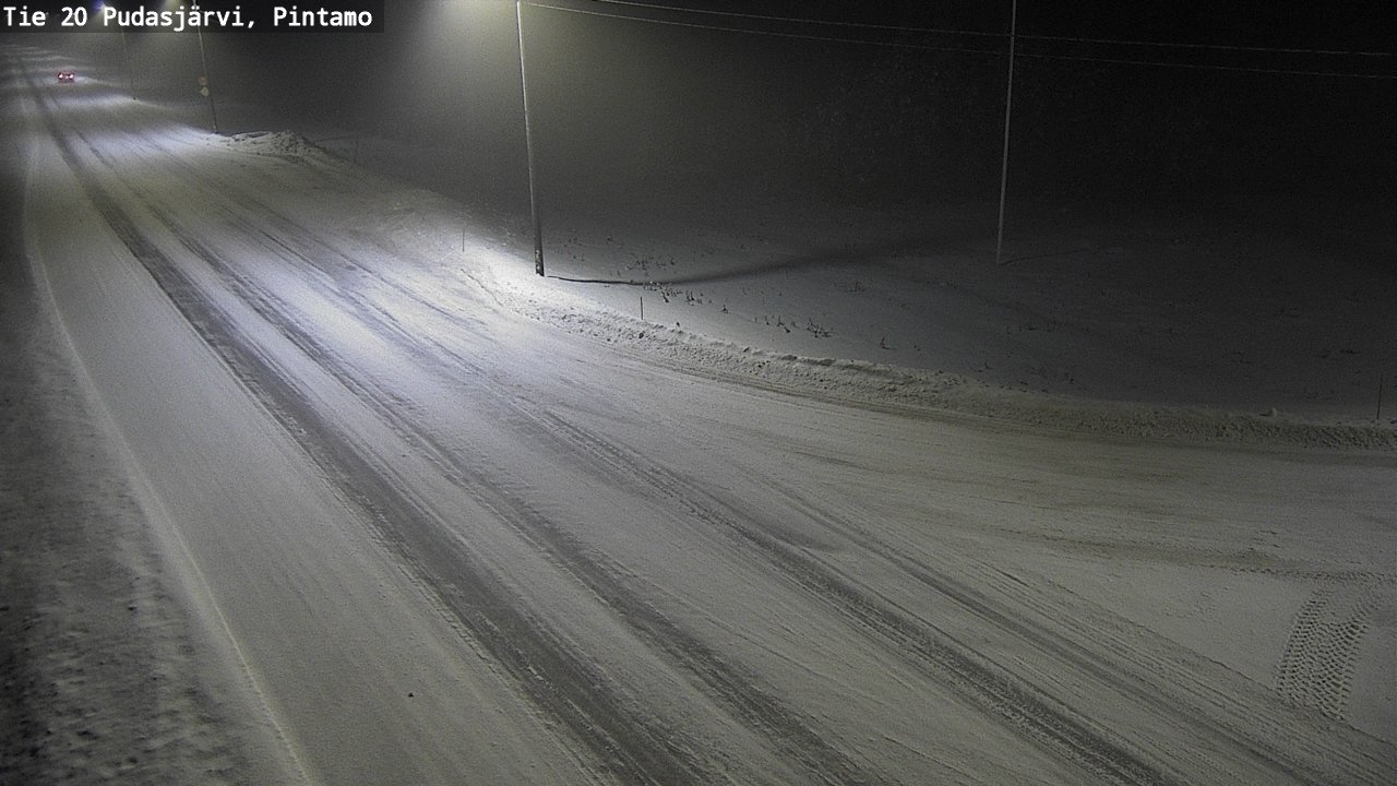 Weather Camera Image Väg 20 Pudasjärvi, Pintamo, Pudasjärvi, Pohjois-Pohjanmaa