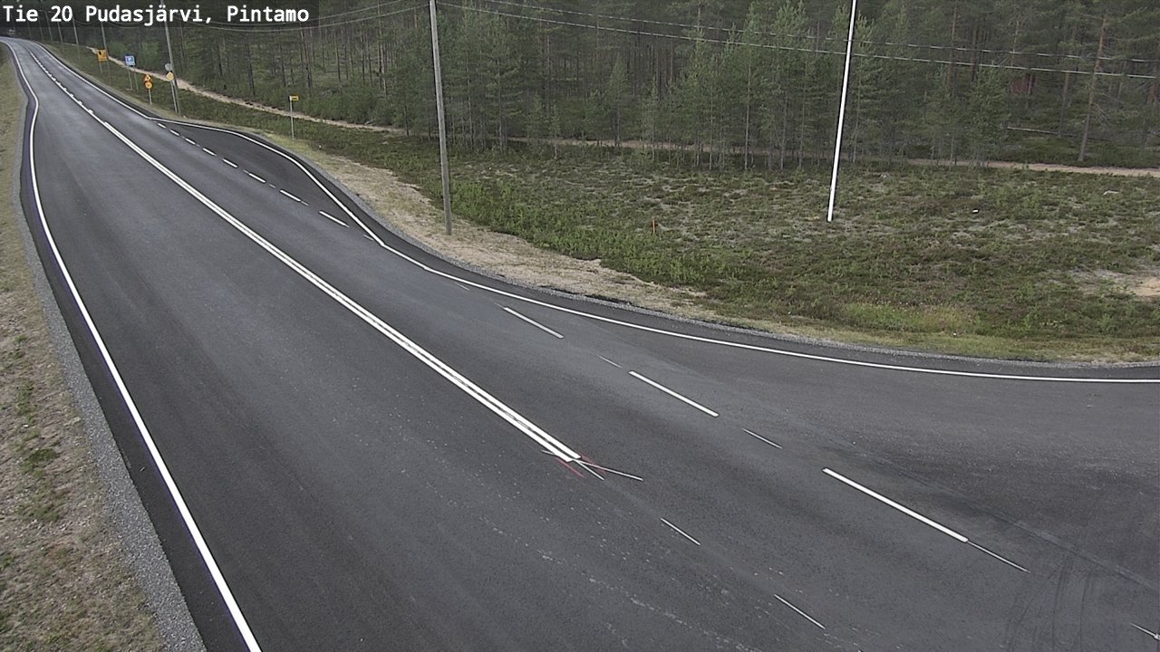 Kelikamerat Kuva Tie 20 Pudasjärvi, Pintamo, Pudasjärvi, Pohjois-Pohjanmaa