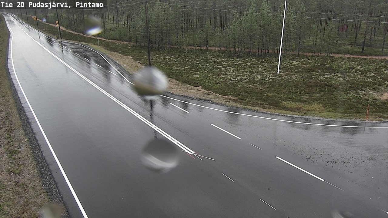 Weather Camera Image Väg 20 Pudasjärvi, Pintamo, Pudasjärvi, Pohjois-Pohjanmaa