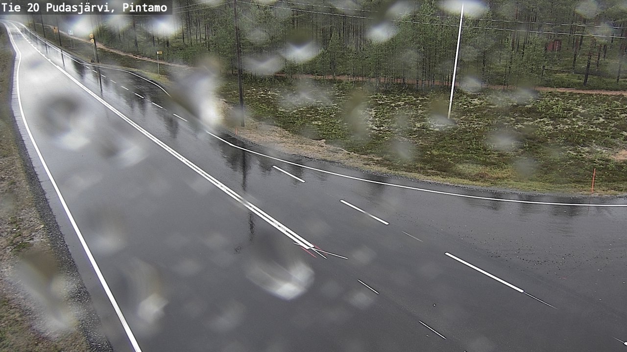 Weather Camera Image Väg 20 Pudasjärvi, Pintamo, Pudasjärvi, Pohjois-Pohjanmaa