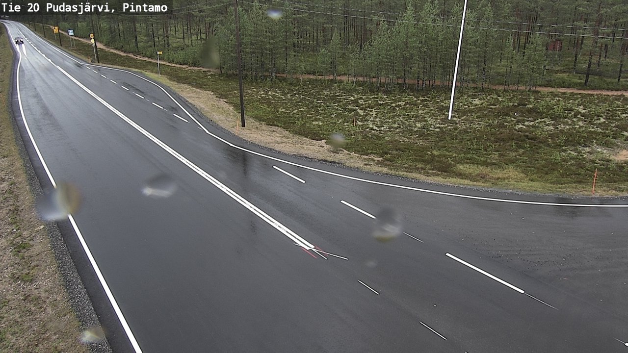 Weather Camera Image Väg 20 Pudasjärvi, Pintamo, Pudasjärvi, Pohjois-Pohjanmaa
