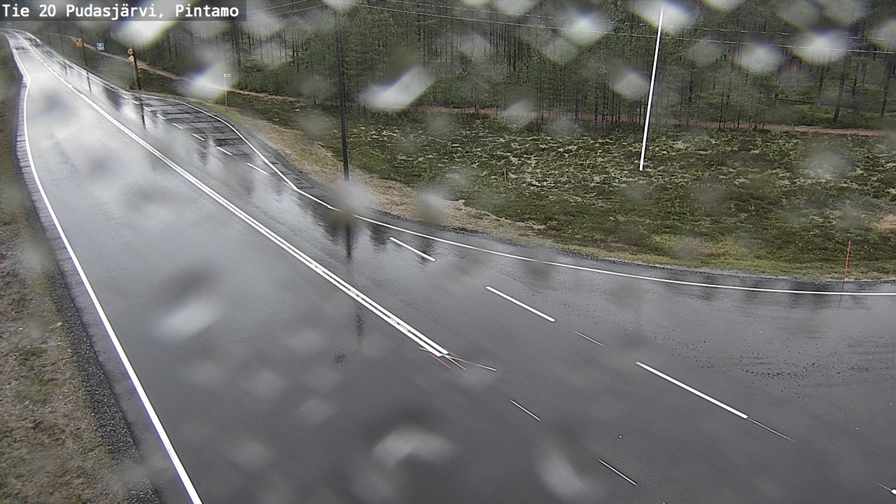 Weather Camera Image Väg 20 Pudasjärvi, Pintamo, Pudasjärvi, Pohjois-Pohjanmaa
