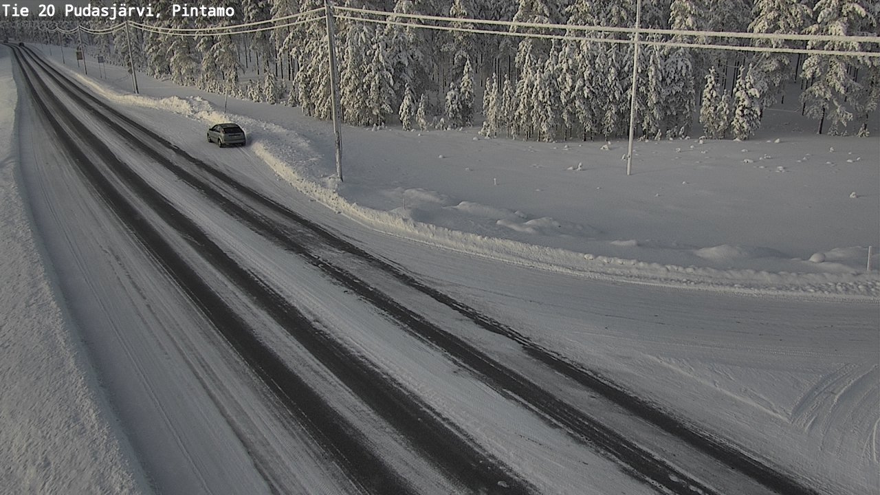 Weather Camera Image Väg 20 Pudasjärvi, Pintamo, Pudasjärvi, Pohjois-Pohjanmaa